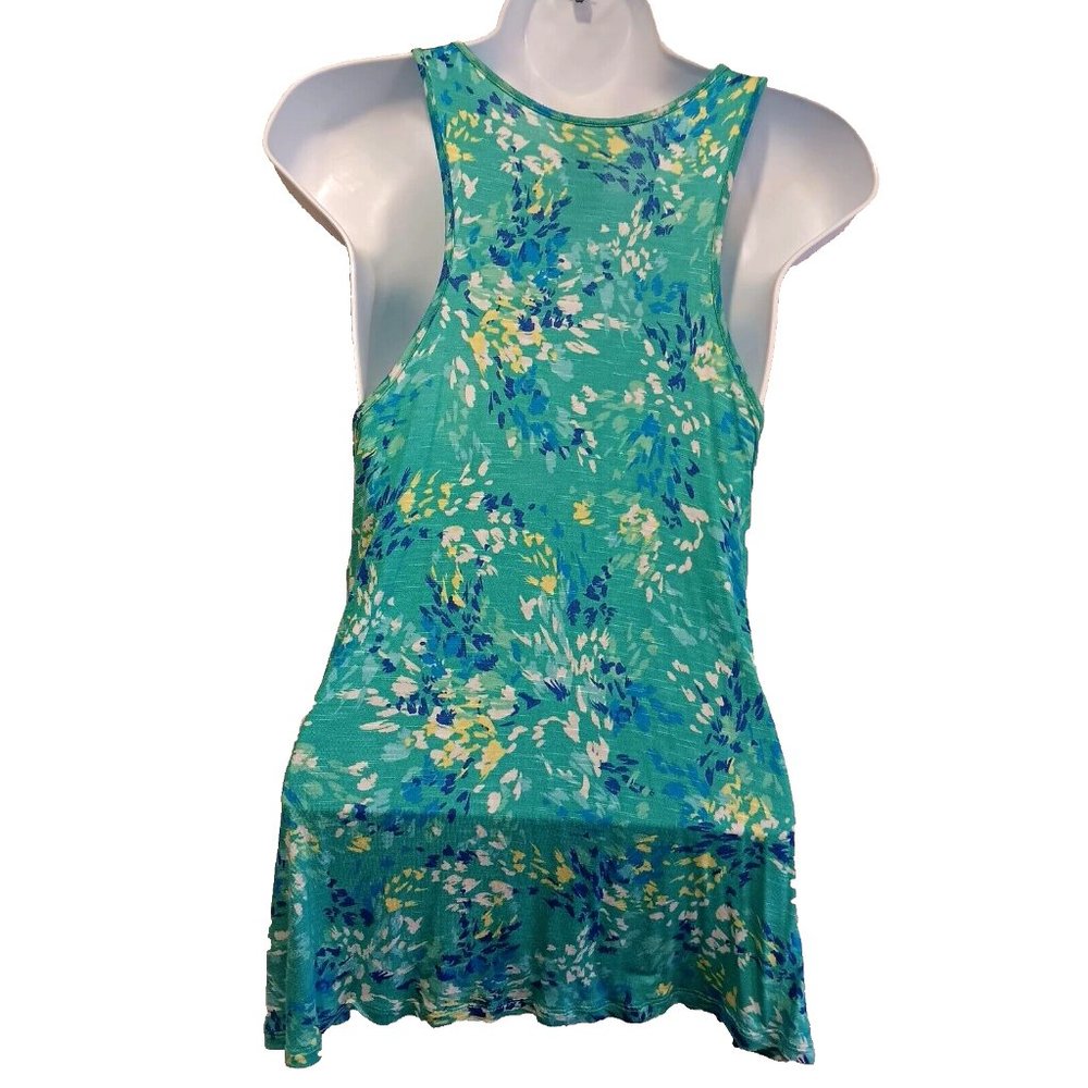 Candies Multi-Tiered Tank Top Womens Large Multicolor Lace Sleeveless 100% Rayon - Picture 6 of 7